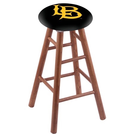 Oak Counter Stool,Medium Finish,Long Beach State University Seat